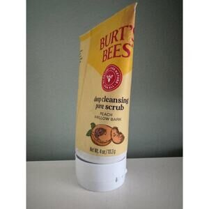 Burt's Bees Deep Cleansing Pore Scrub Peach & Willow Bark 4 oz- New